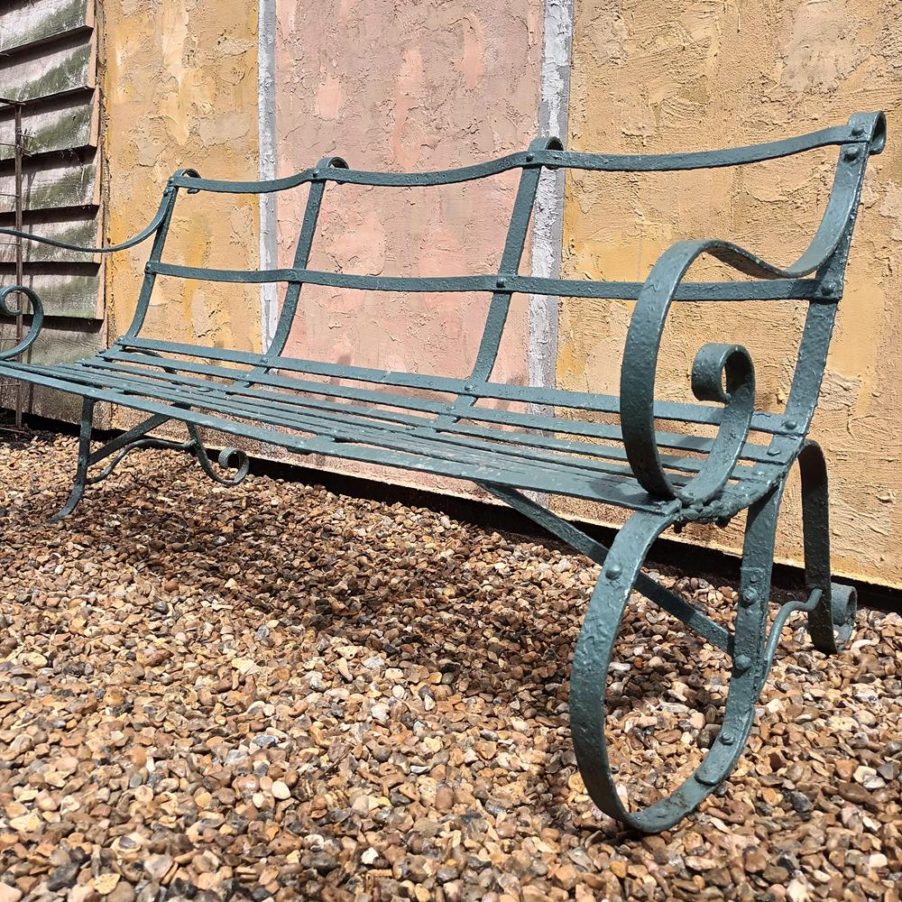 Regency Painted Iron Bench