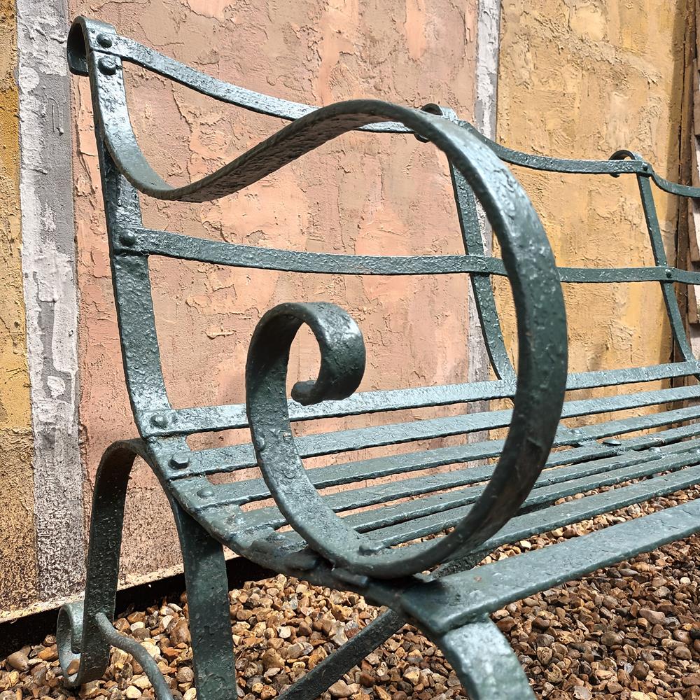 Regency Painted Iron Bench