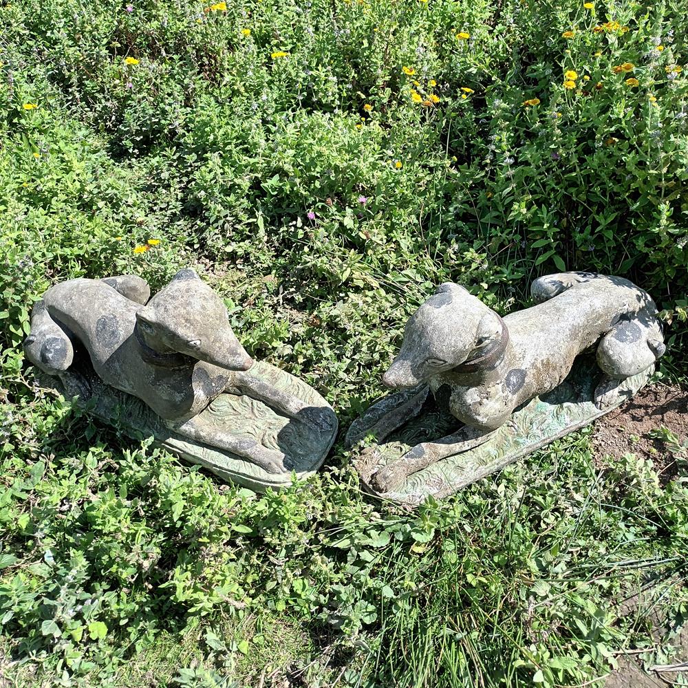 A Pair Of Composite Stone Whippets