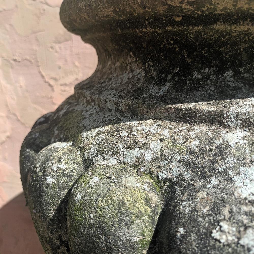 Gadrooned Urn On Plinth