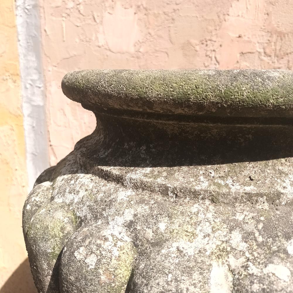 Gadrooned Urn On Plinth