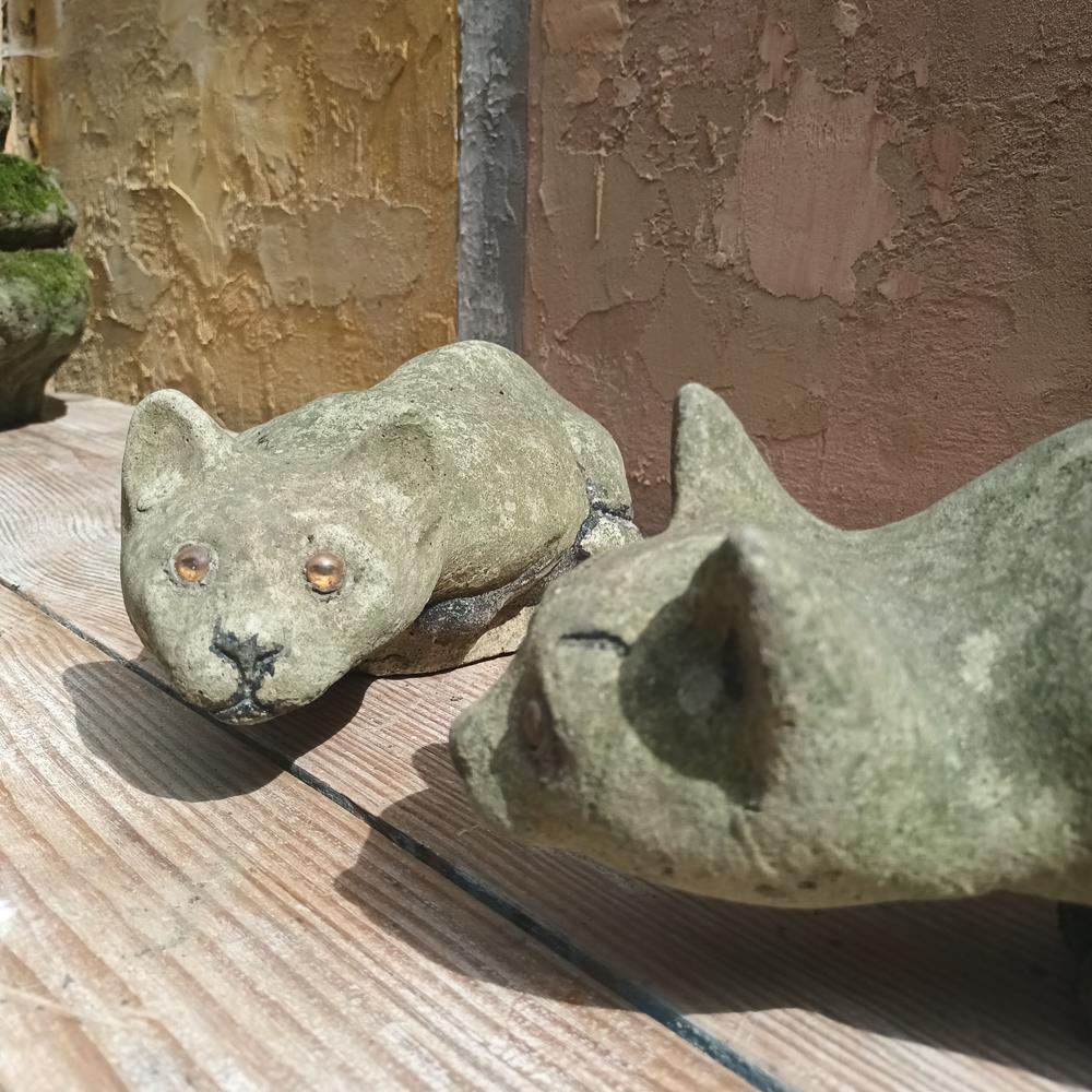 A Pair Of Cat Statues