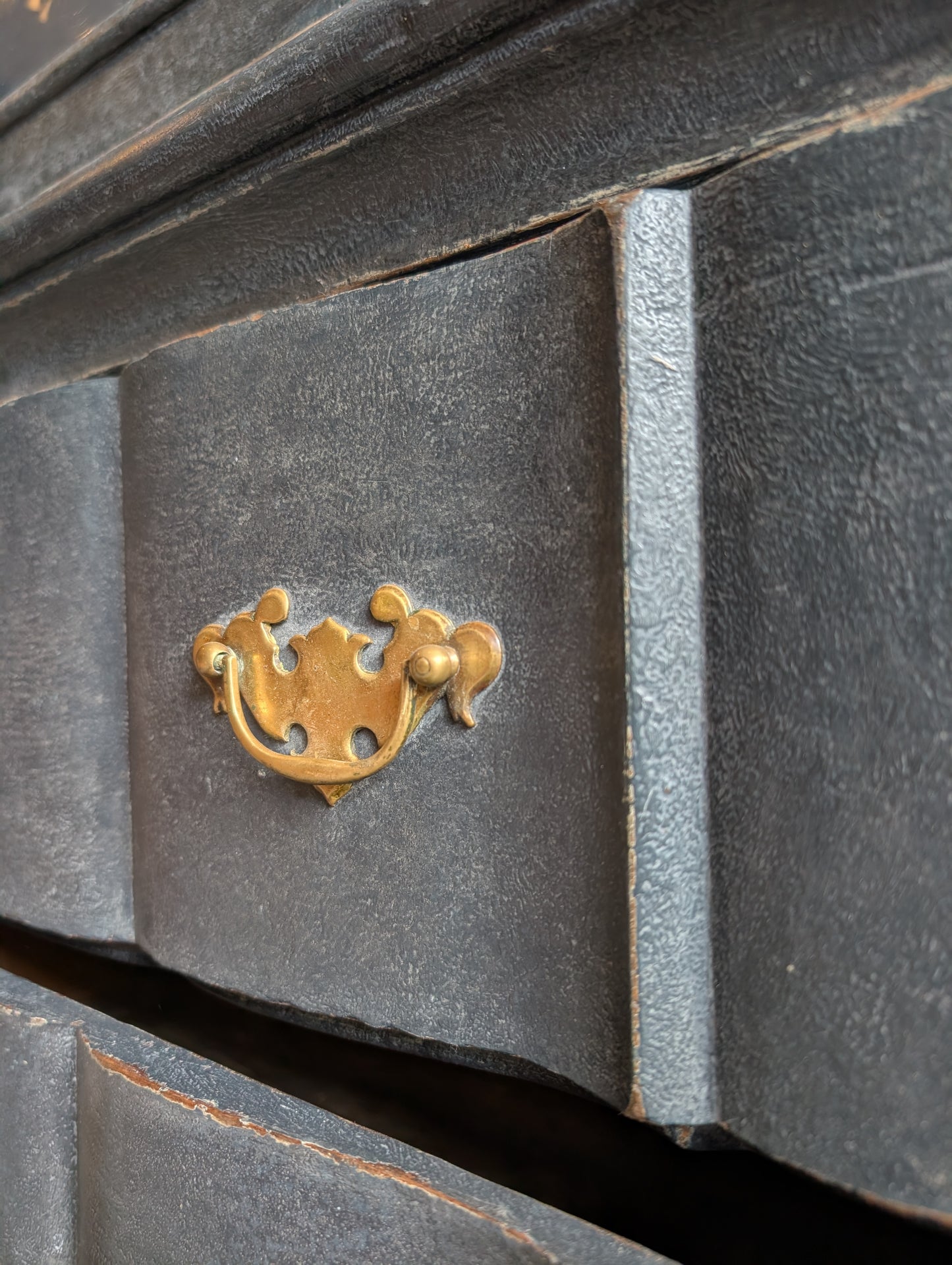 Antique Painted Dutch Vitrine