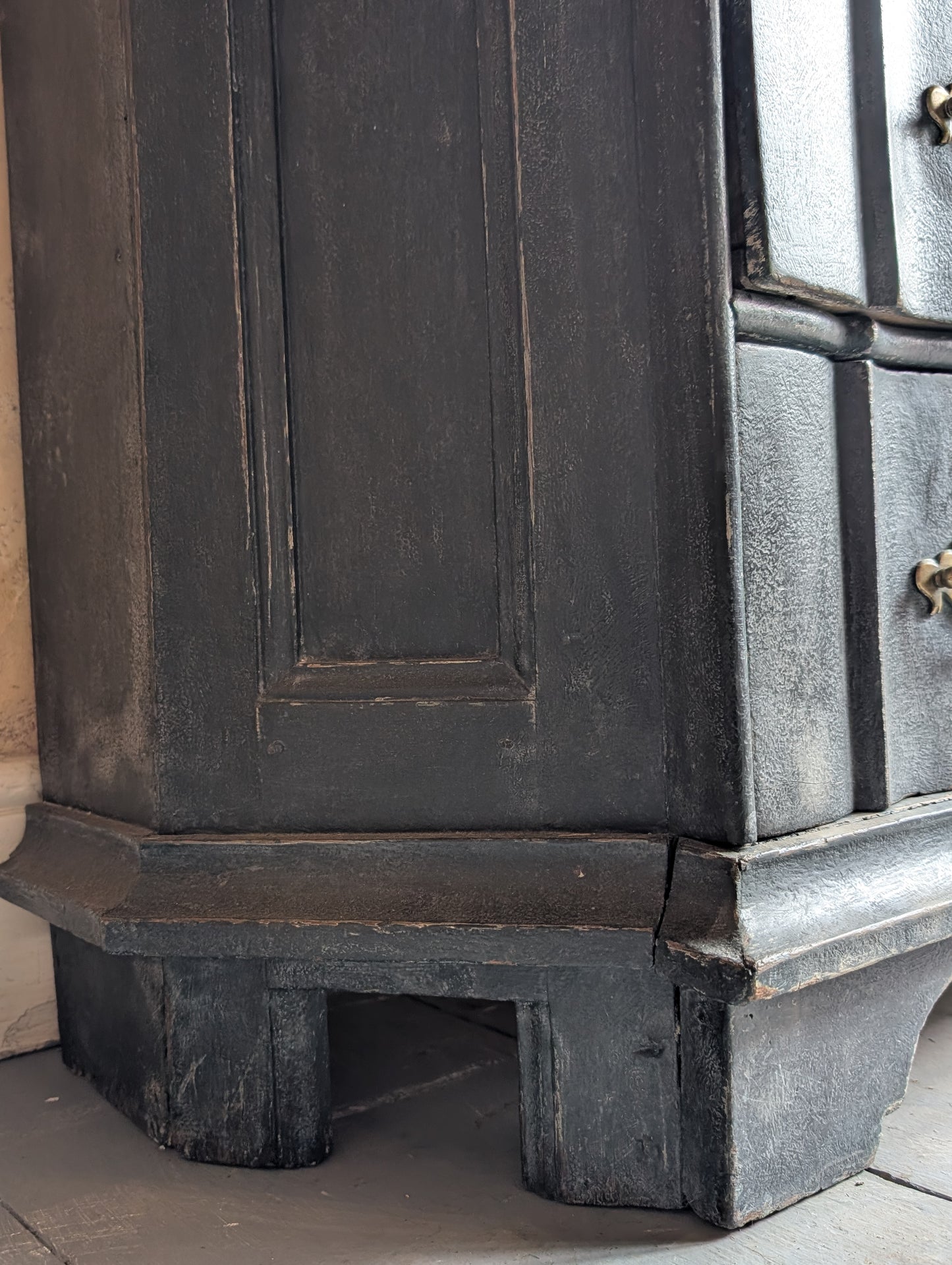 Antique Painted Dutch Vitrine