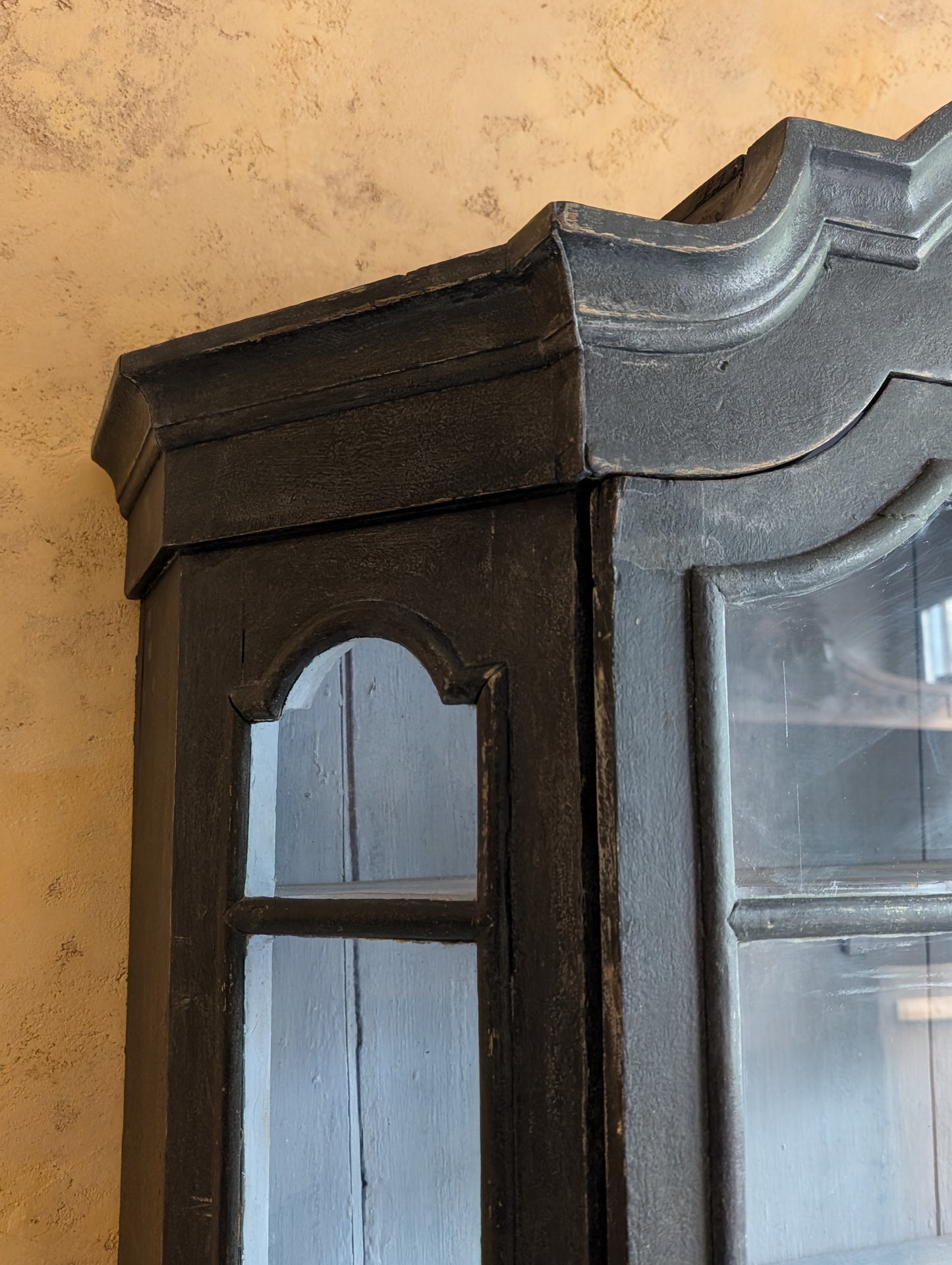 Antique Painted Dutch Vitrine