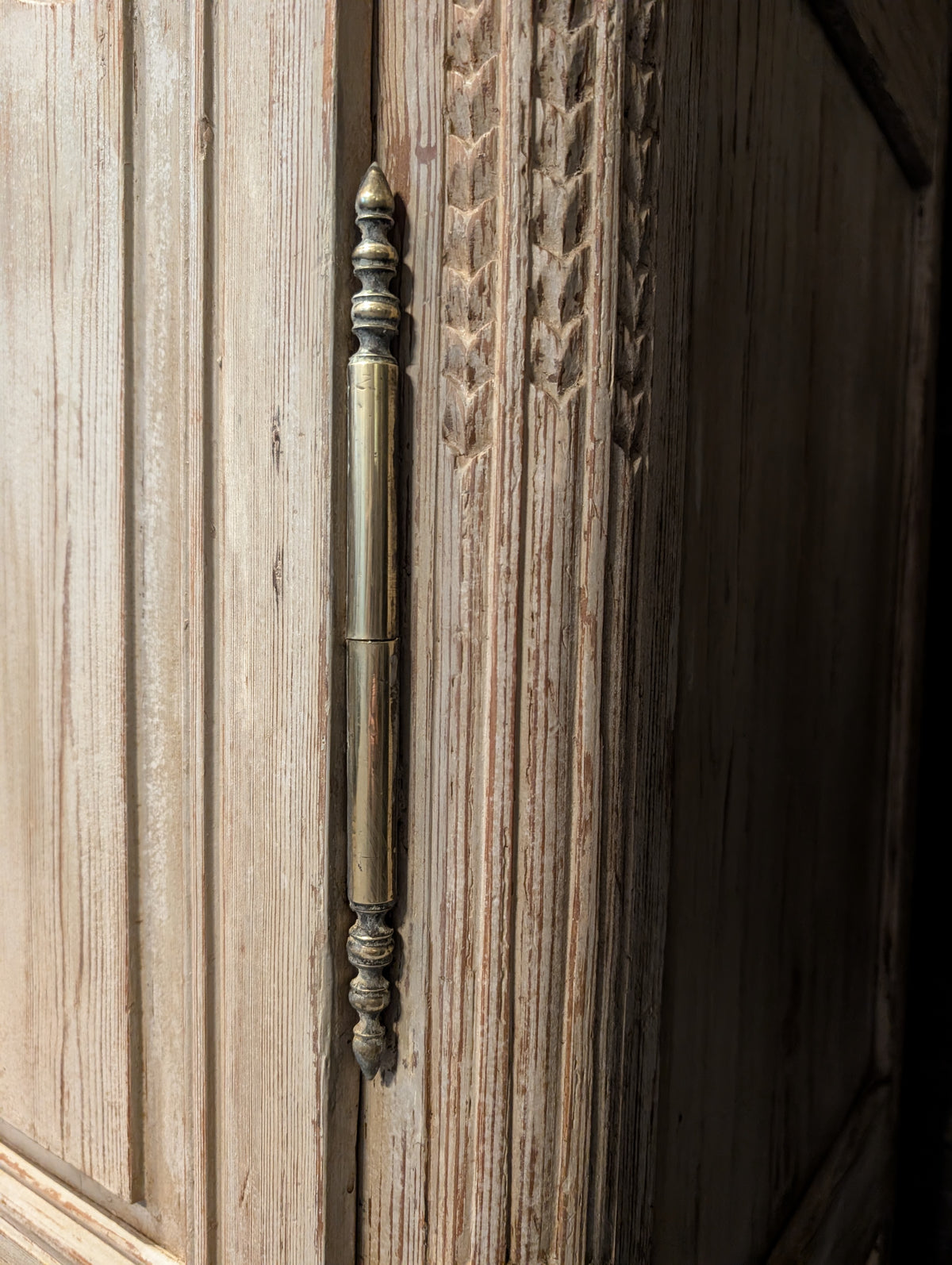 19th Century Painted & Carved Armoire