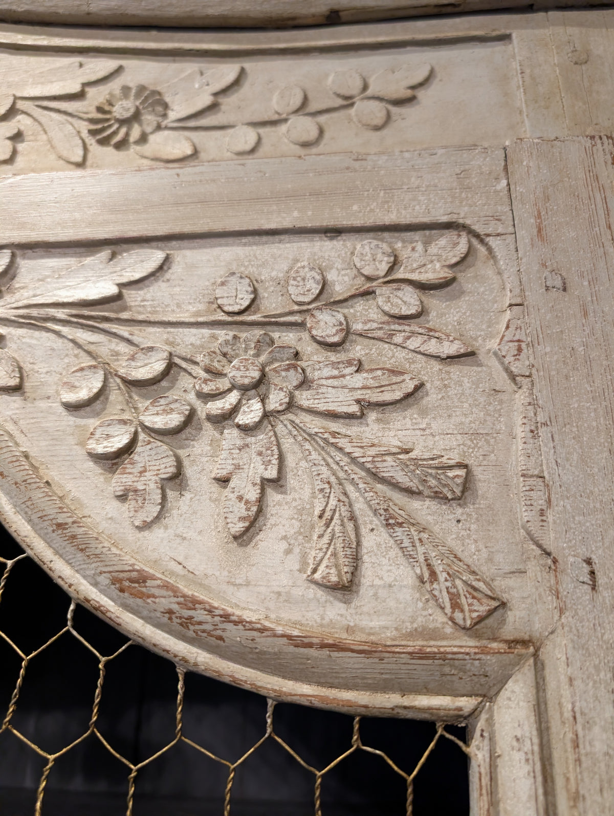 19th Century Painted & Carved Armoire