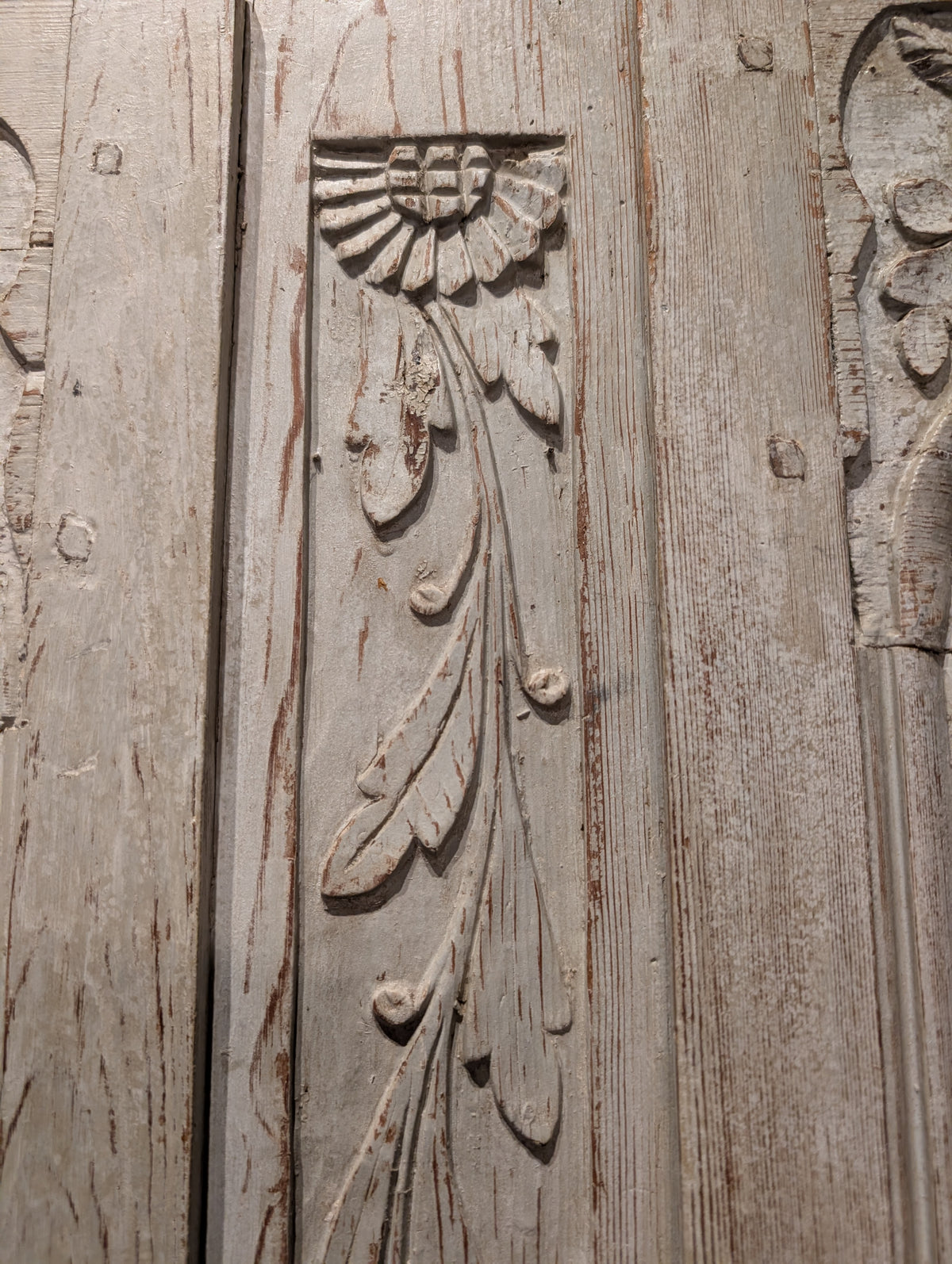 19th Century Painted & Carved Armoire
