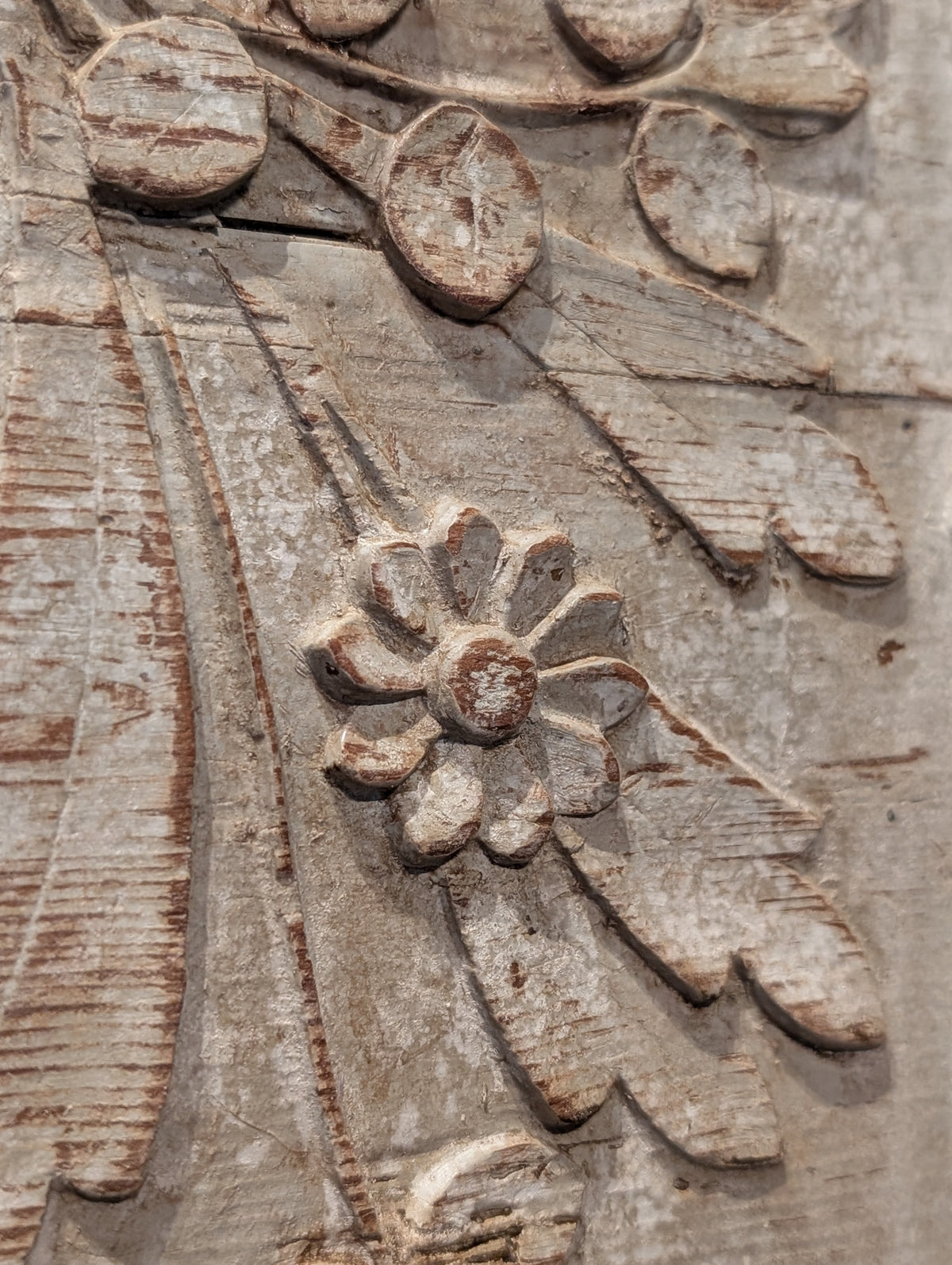 19th Century Painted & Carved Armoire