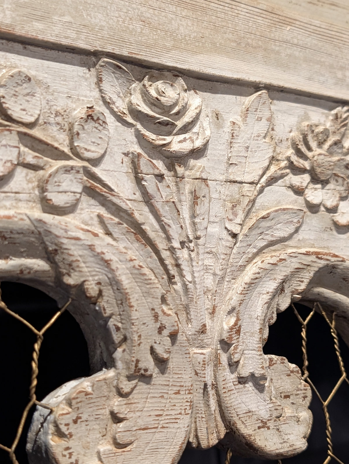 19th Century Painted & Carved Armoire