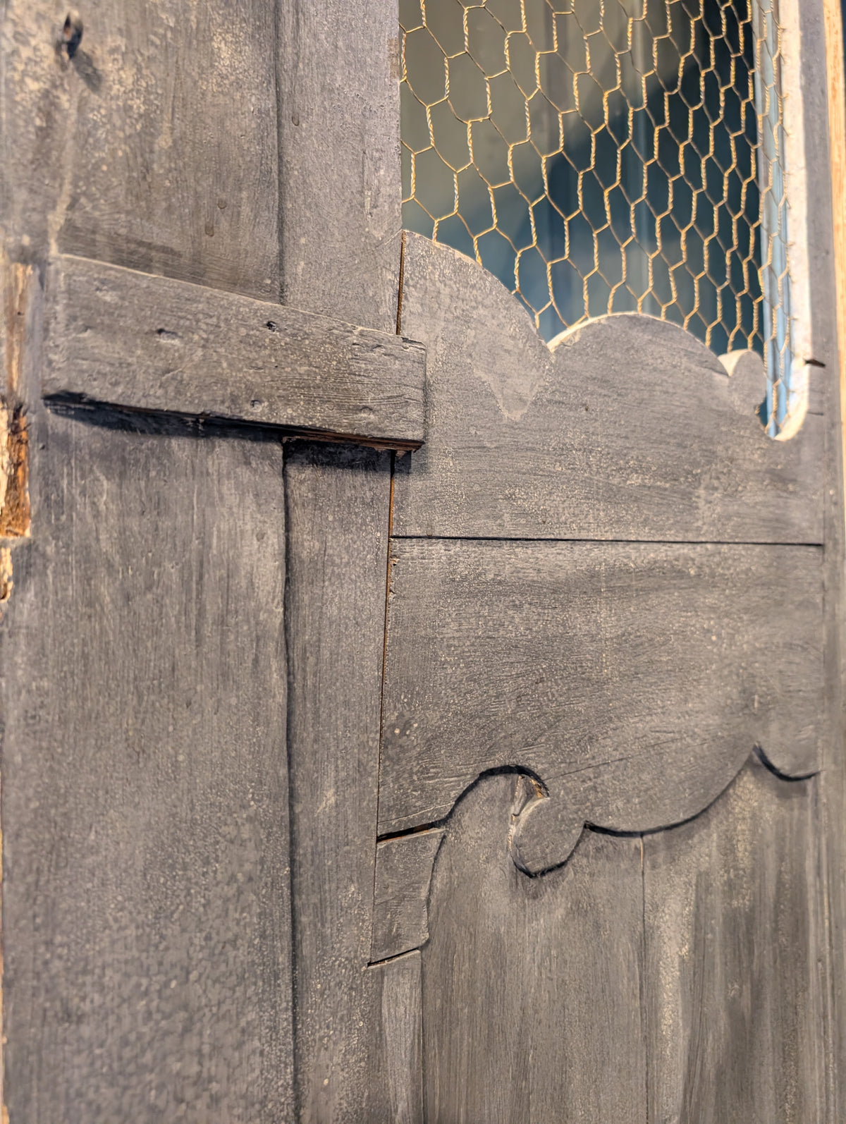 19th Century Painted & Carved Armoire