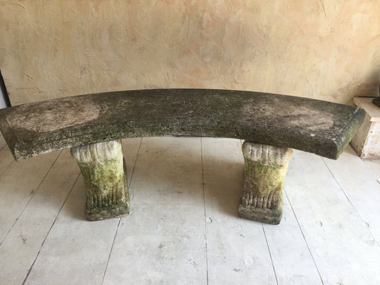 Curved Stone Bench