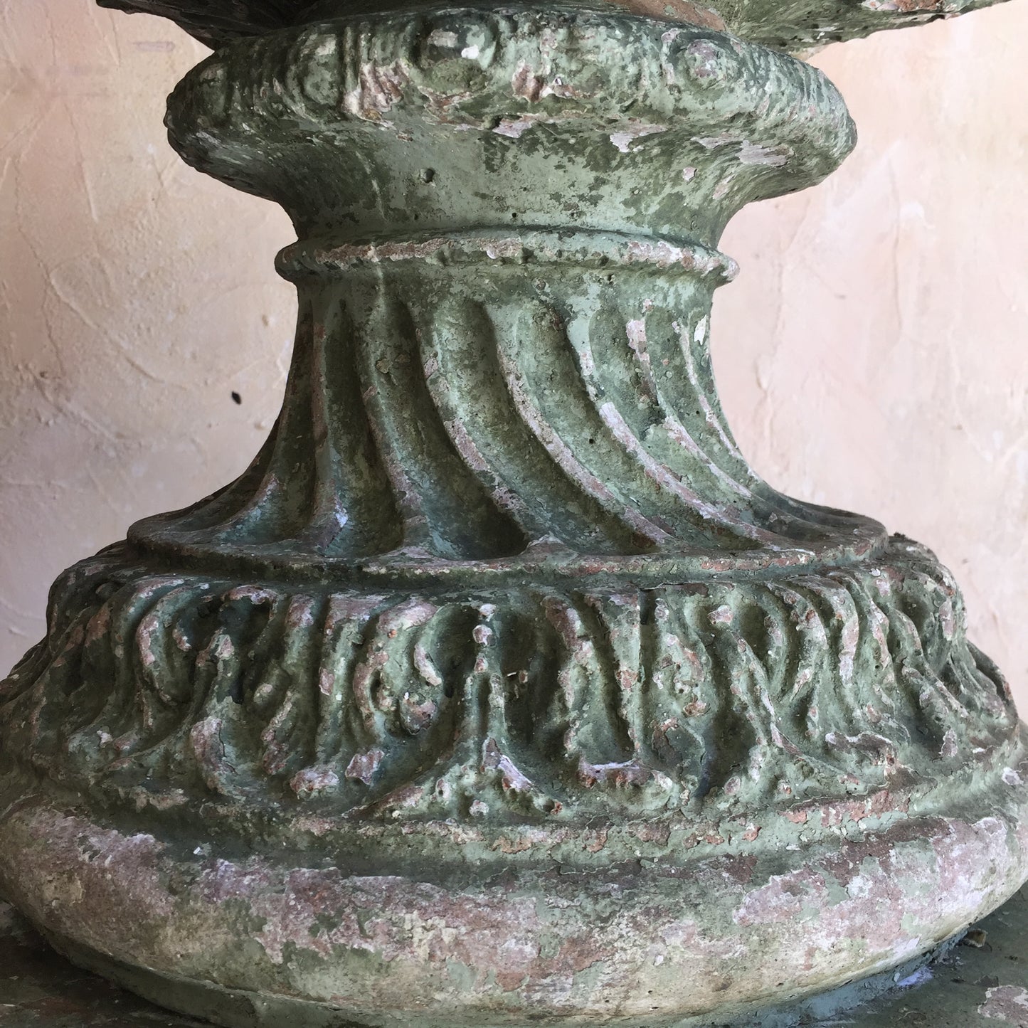 Painted Urn On Plinth