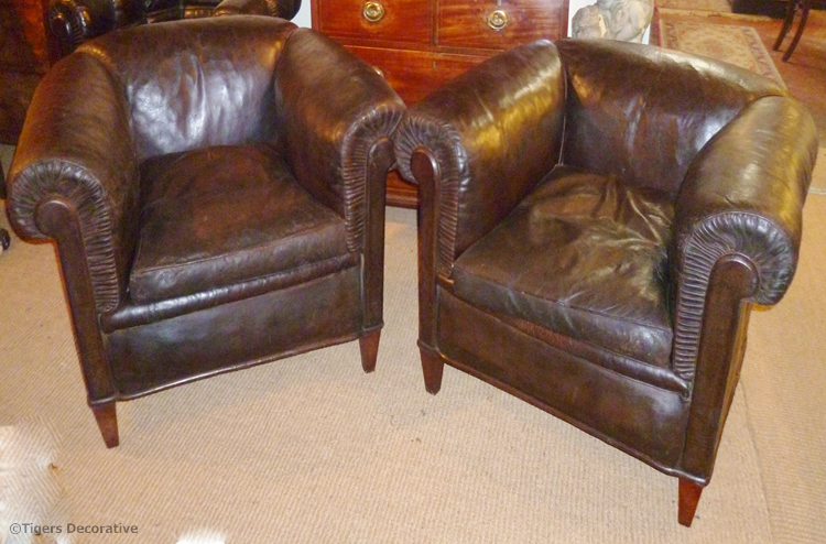 Pair Of Early 20th Century Club Chairs