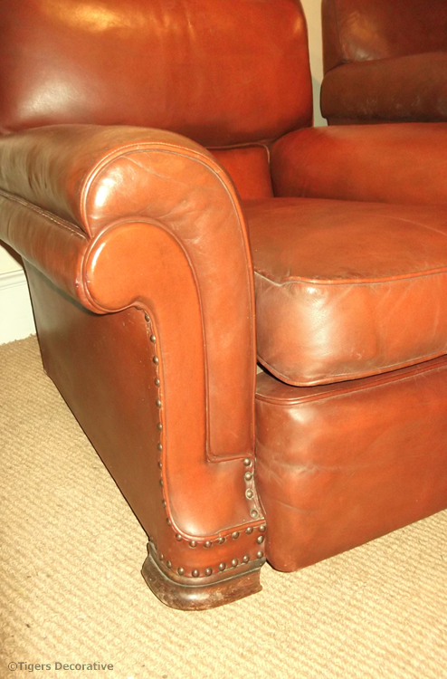 1930s -1940's French Leather Club Chair