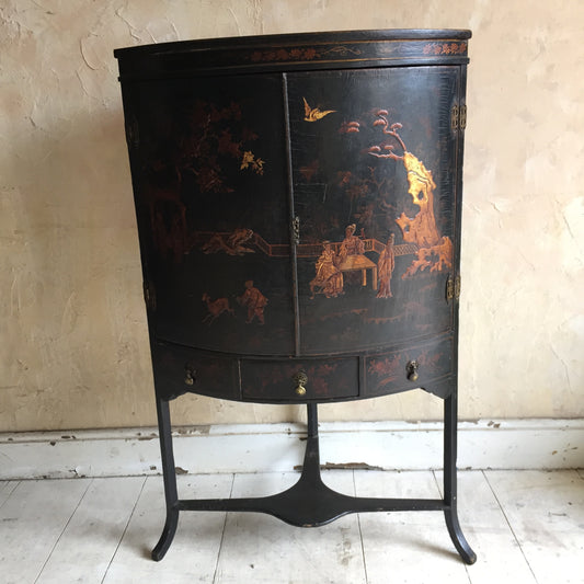 19th Century Chinoiserie Corner Cupboard