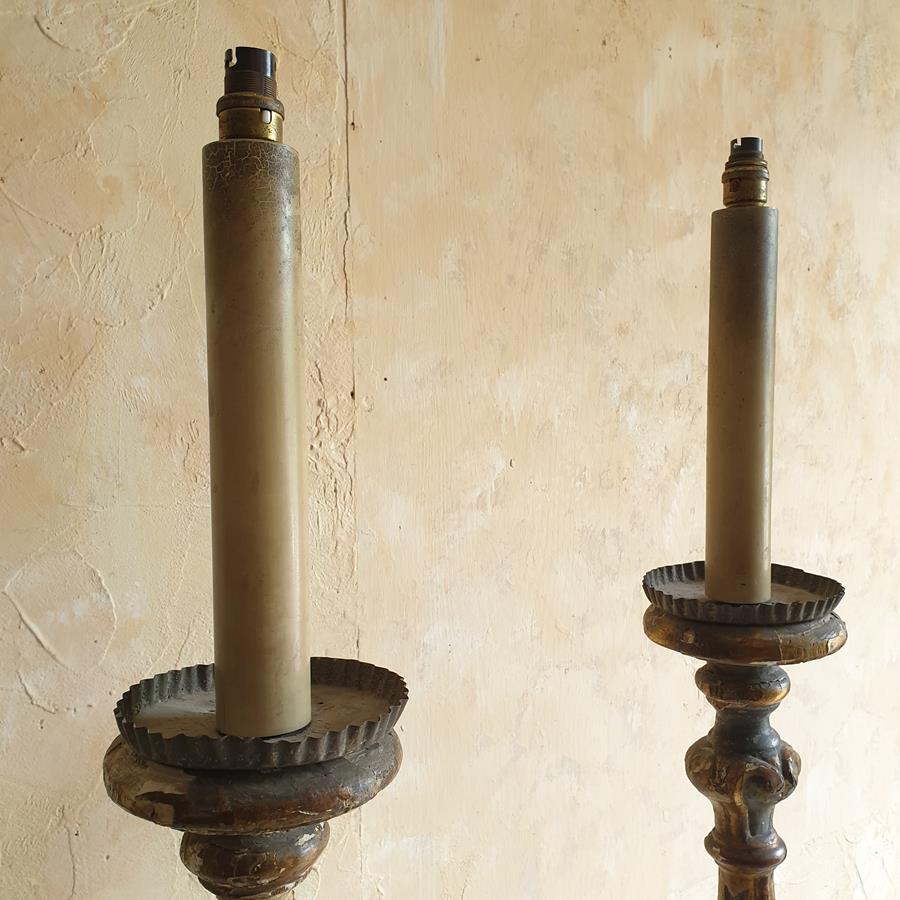 A Pair Of Pricket Candle Holders