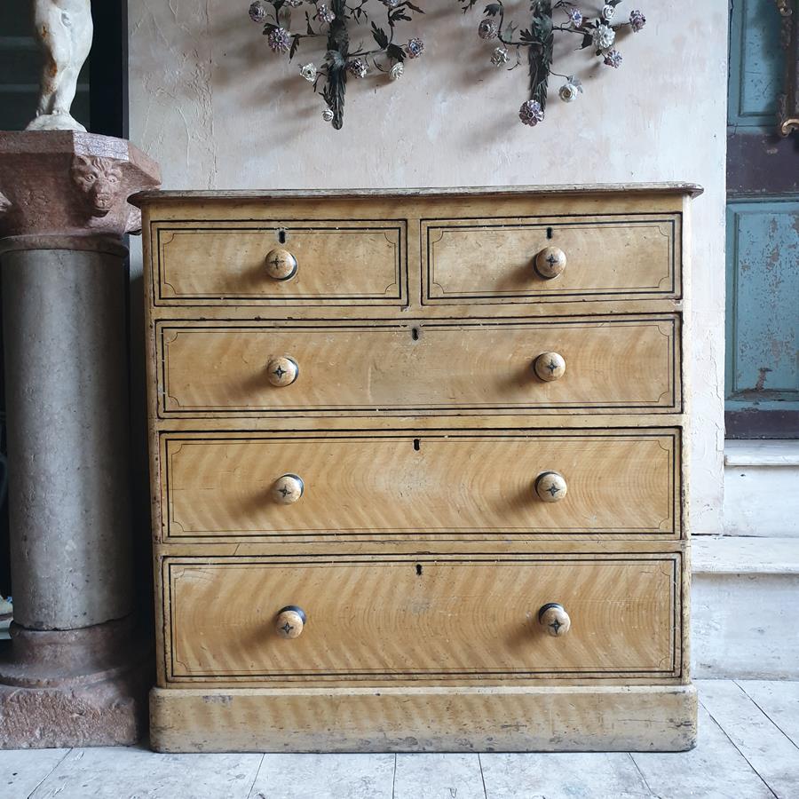 19th Century Painted Chest Of Drawers