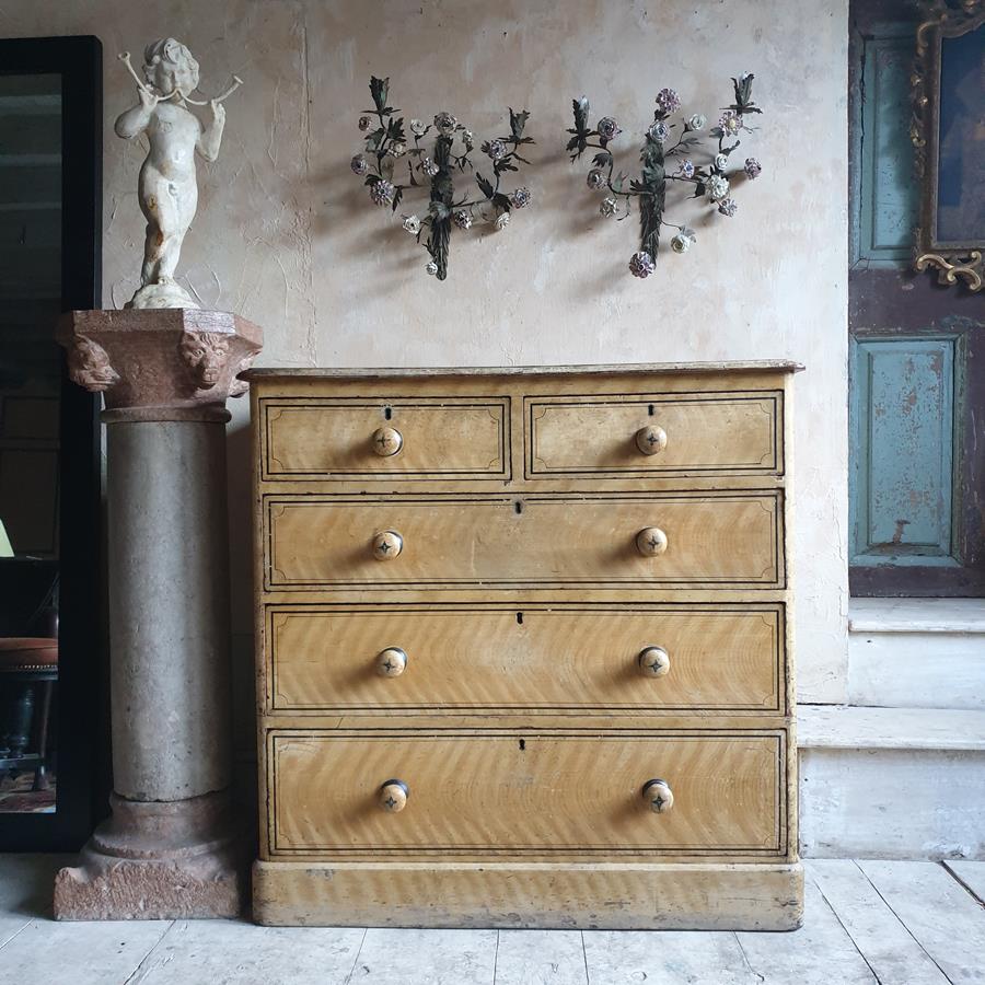 19th Century Painted Chest Of Drawers