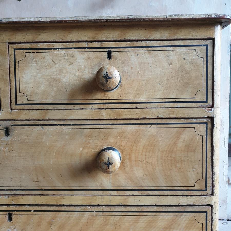 19th Century Painted Chest Of Drawers