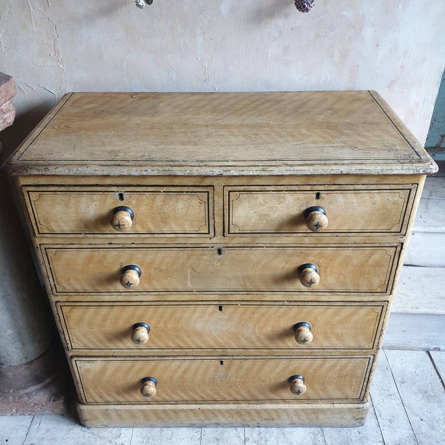19th Century Painted Chest Of Drawers
