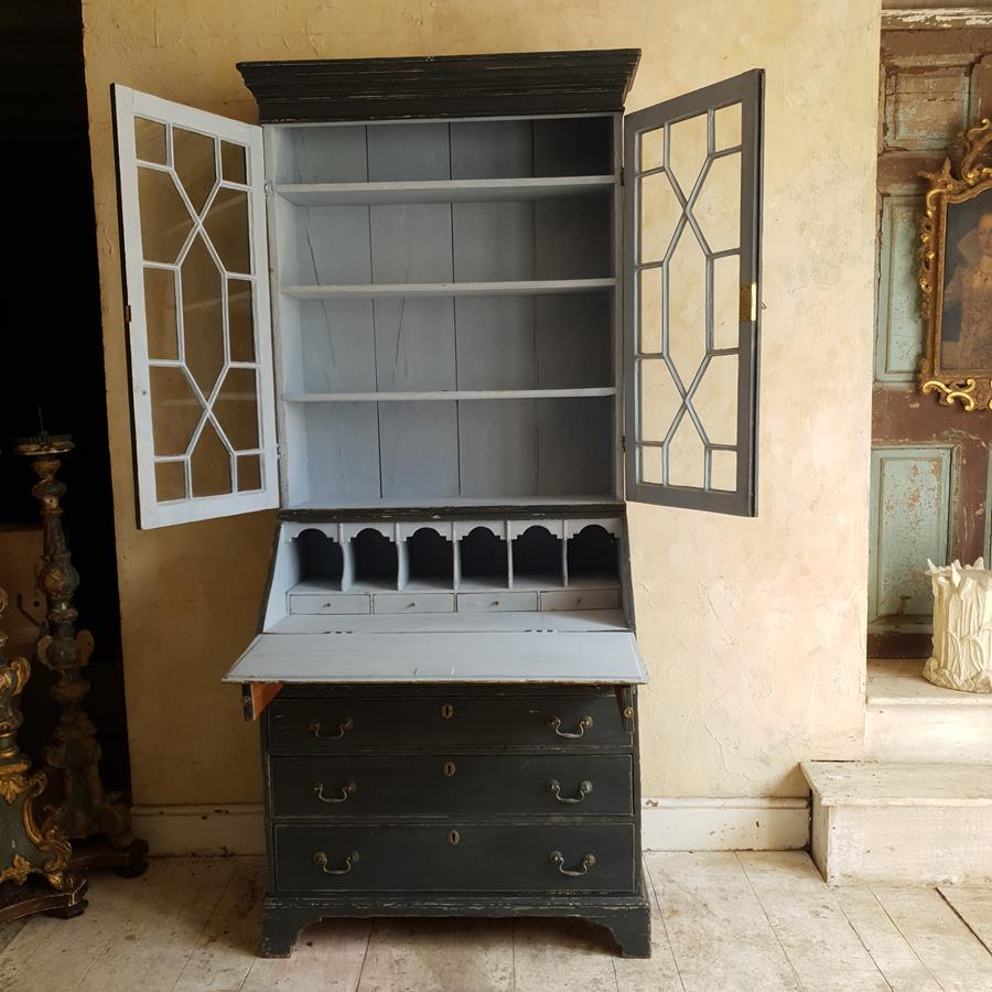 19th Century Glazed Bureau Cabinet