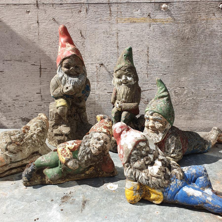 A Set Of Six Gnomes