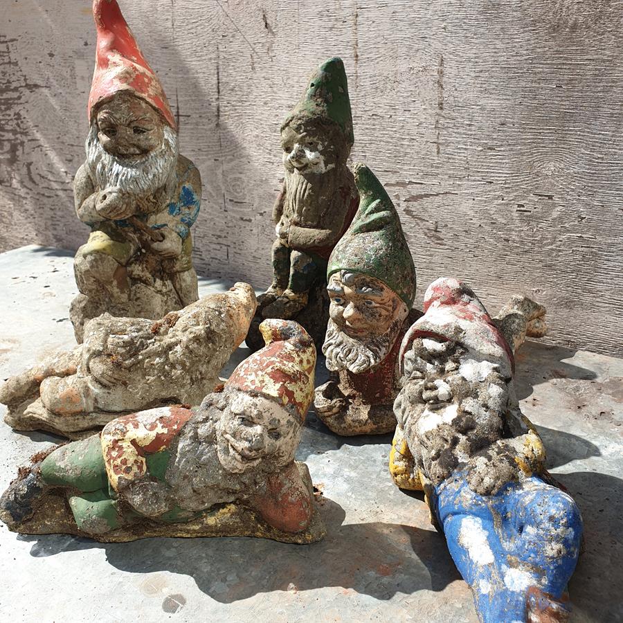 A Set Of Six Gnomes