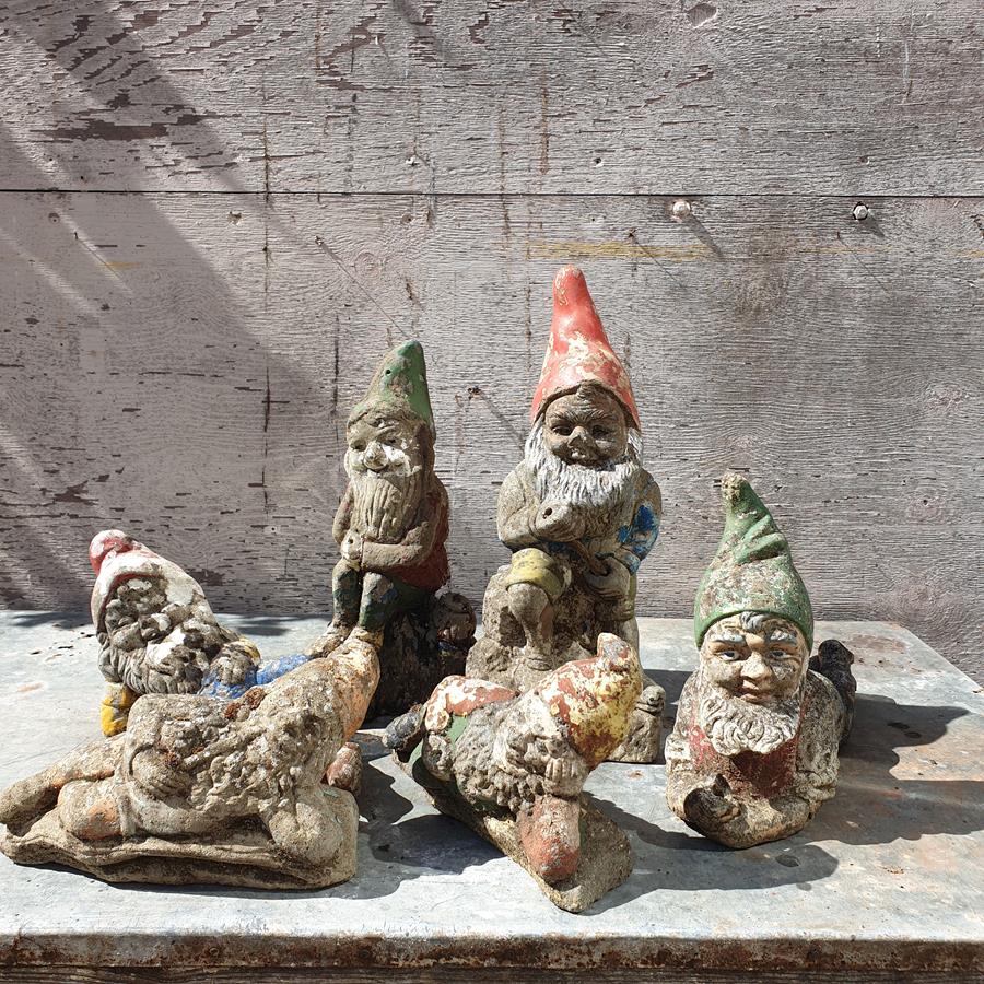 A Set Of Six Gnomes