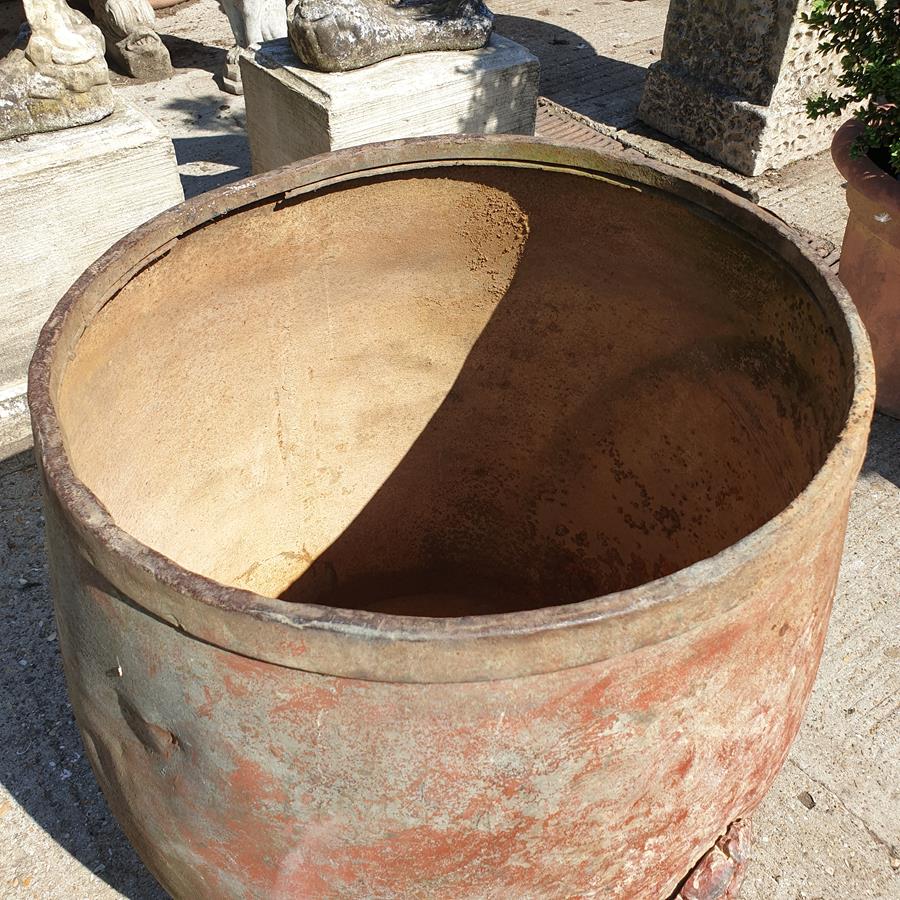 Victorian Iron Barrel Planter