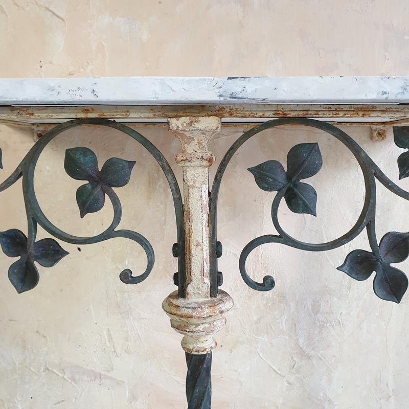 Bronze & Iron Tripod Console Table