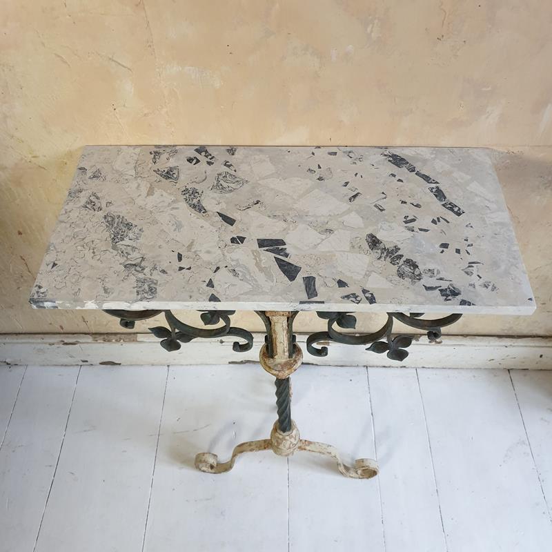 Bronze & Iron Tripod Console Table