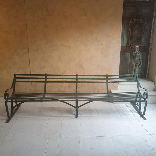 Wrought Iron Scrolled Bench