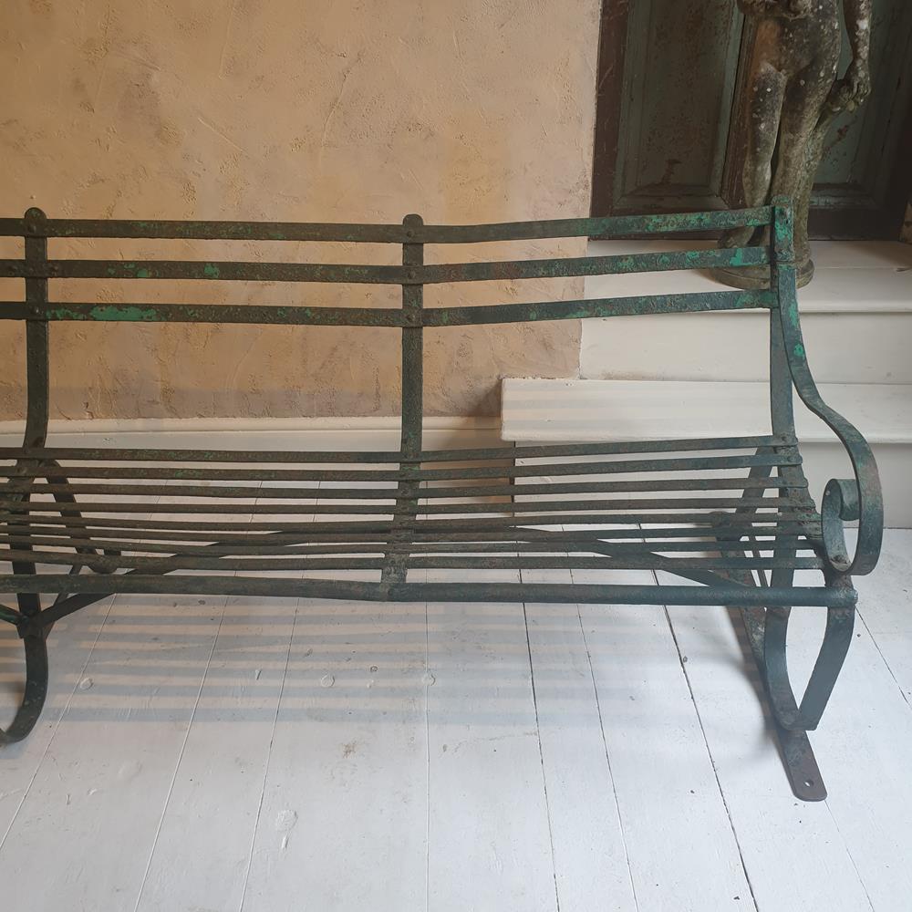 Wrought Iron Scrolled Bench