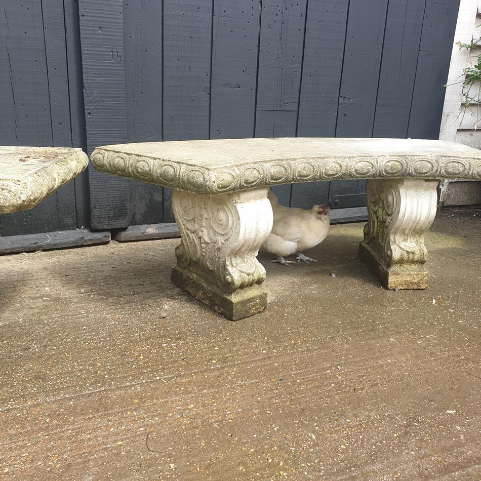 A Pair Of Concrete Benches