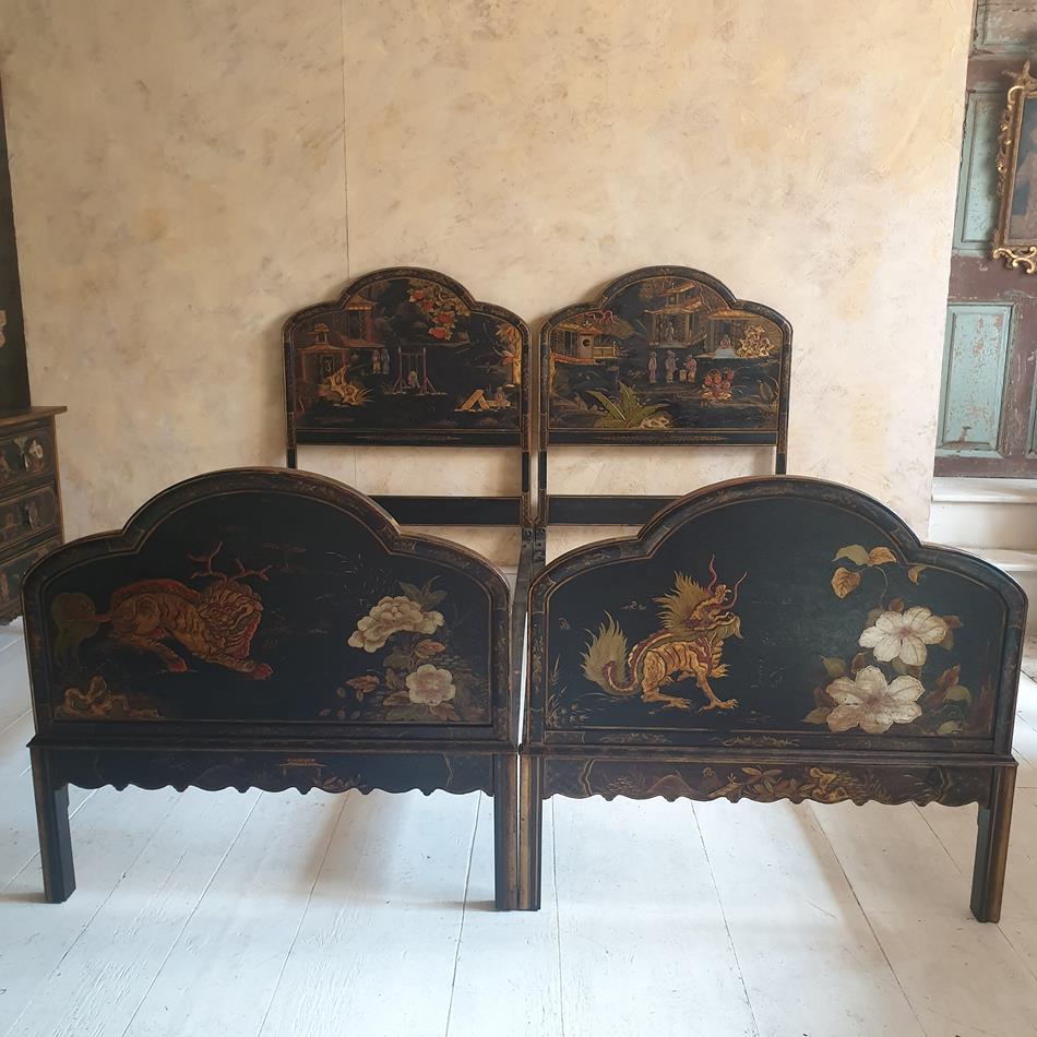 An Edwardian Chinoiserie Bedroom Suite