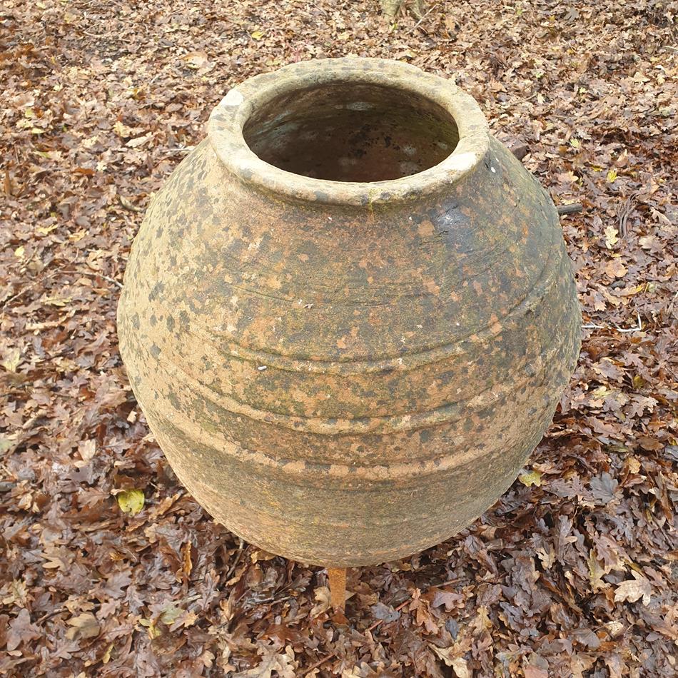 A Portuguese Terracotta Olive Jar
