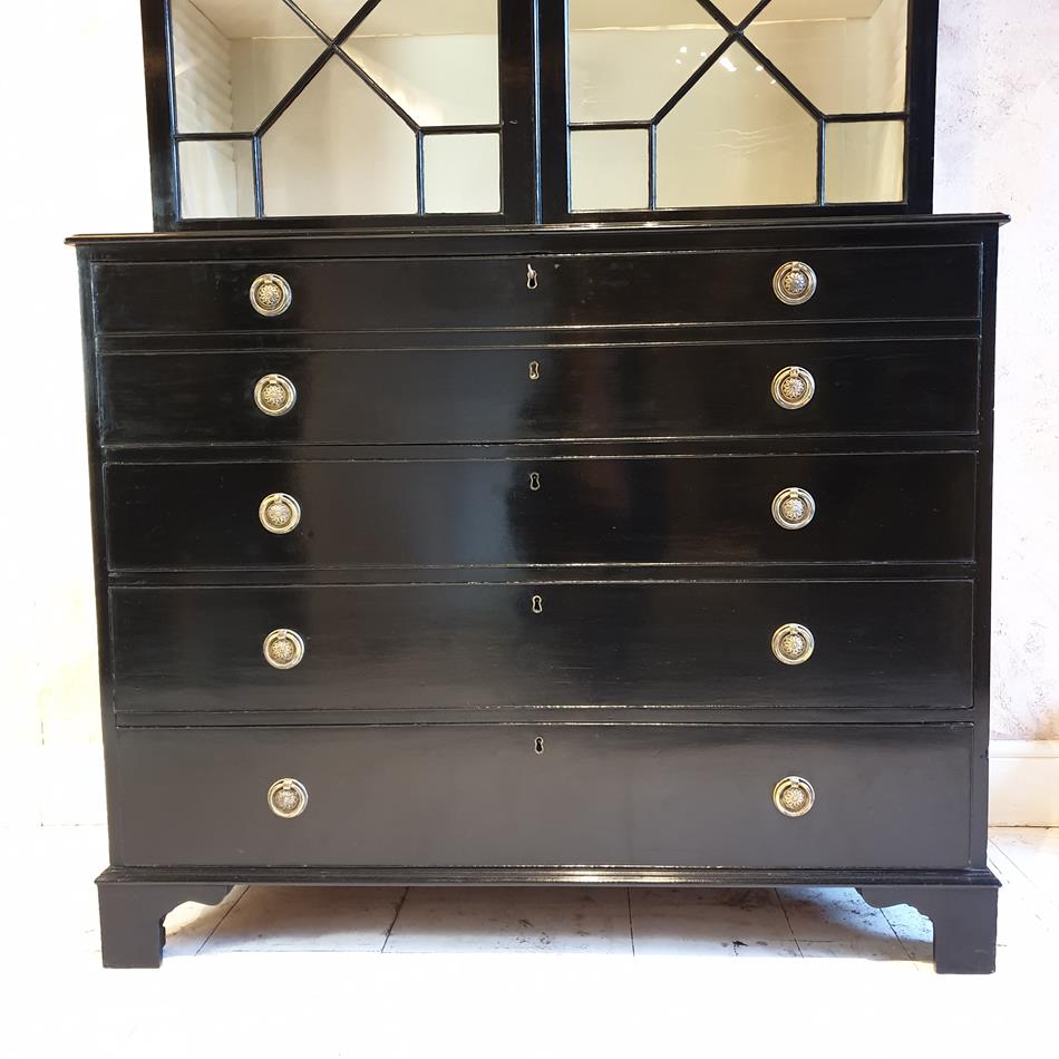 Ebonised Secretaire Cabinet