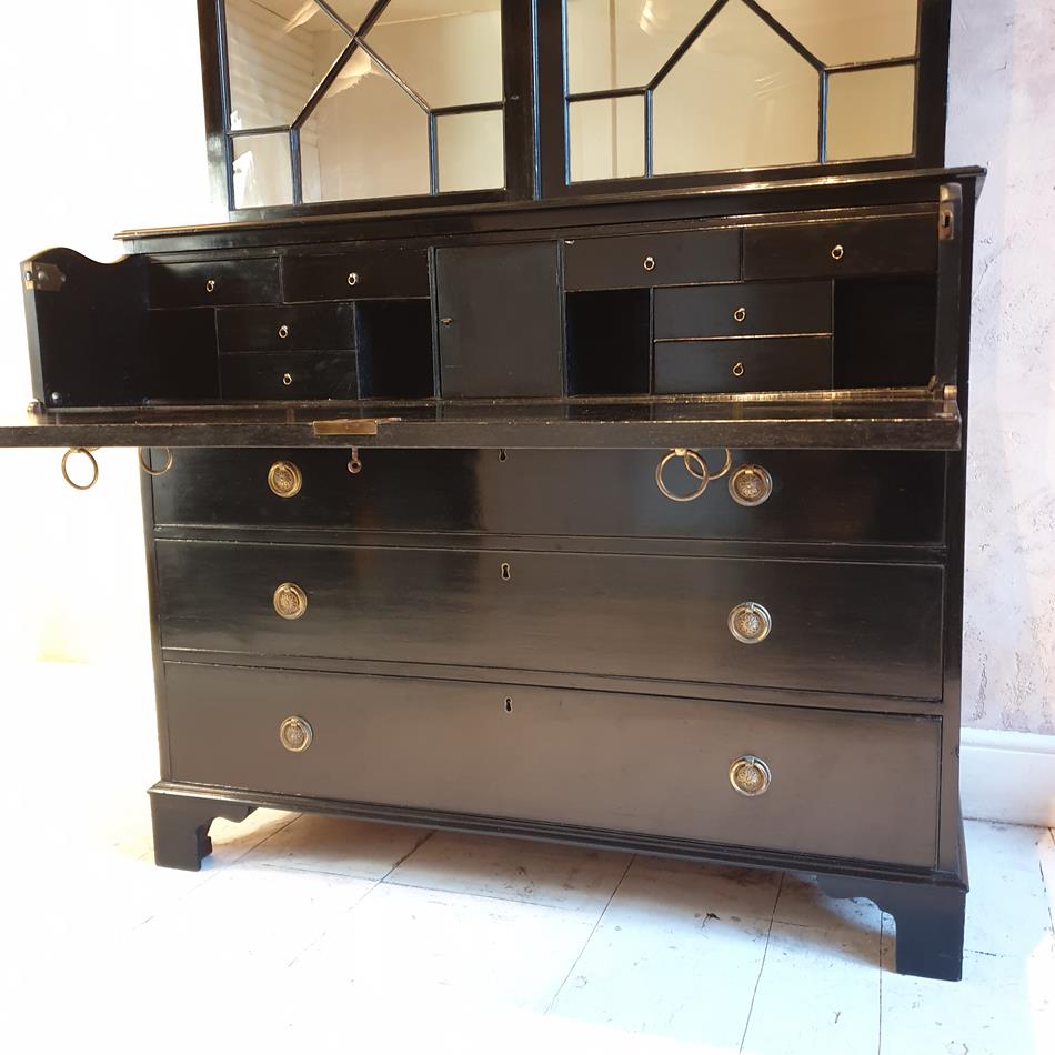 Ebonised Secretaire Cabinet