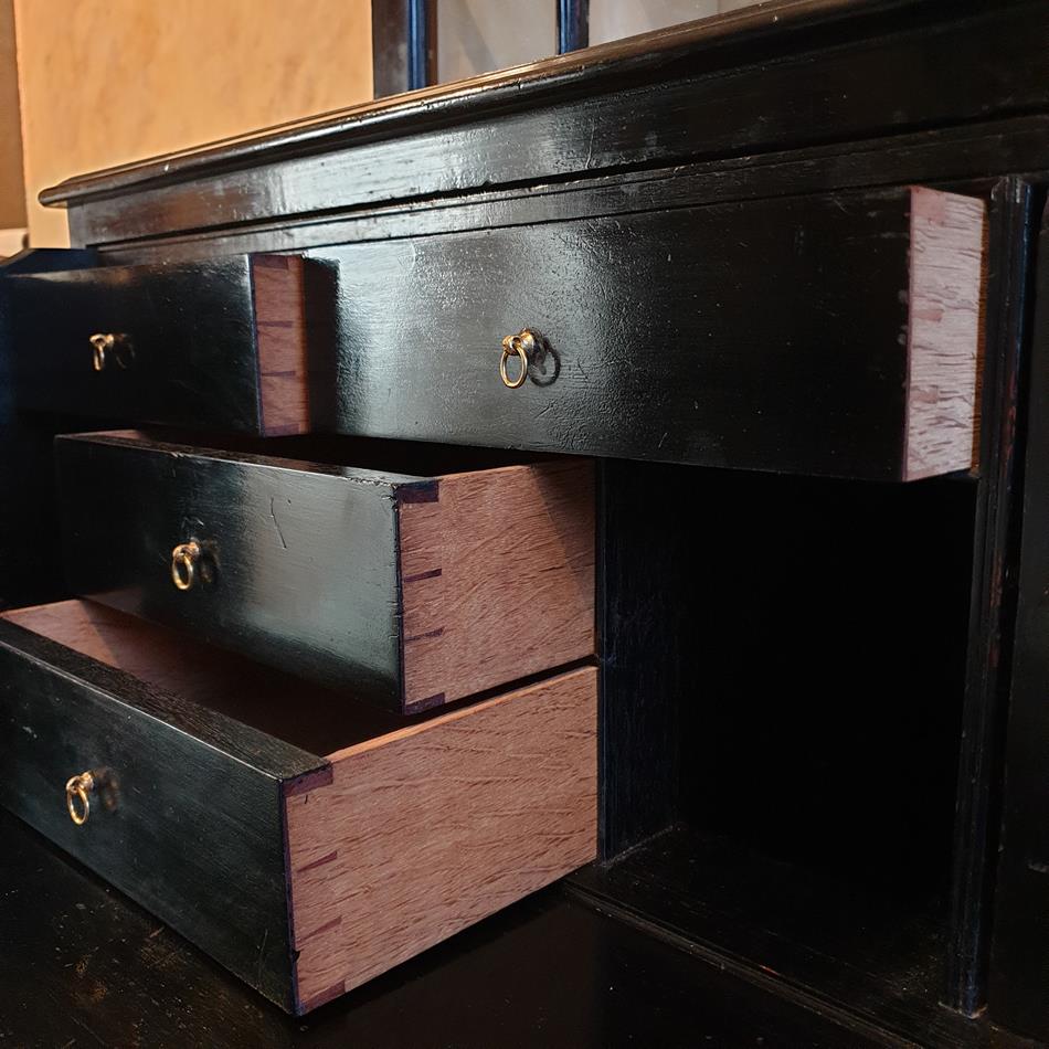 Ebonised Secretaire Cabinet