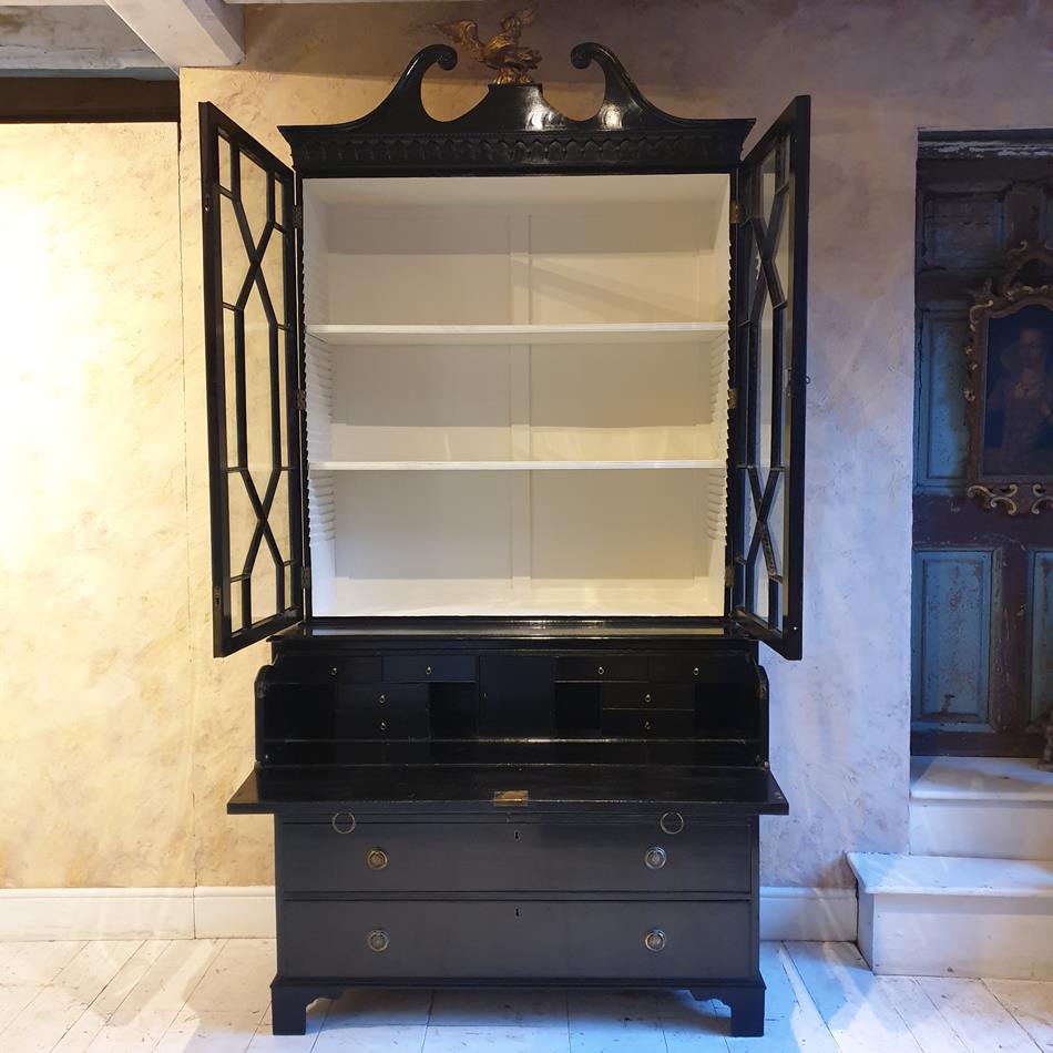 Ebonised Secretaire Cabinet