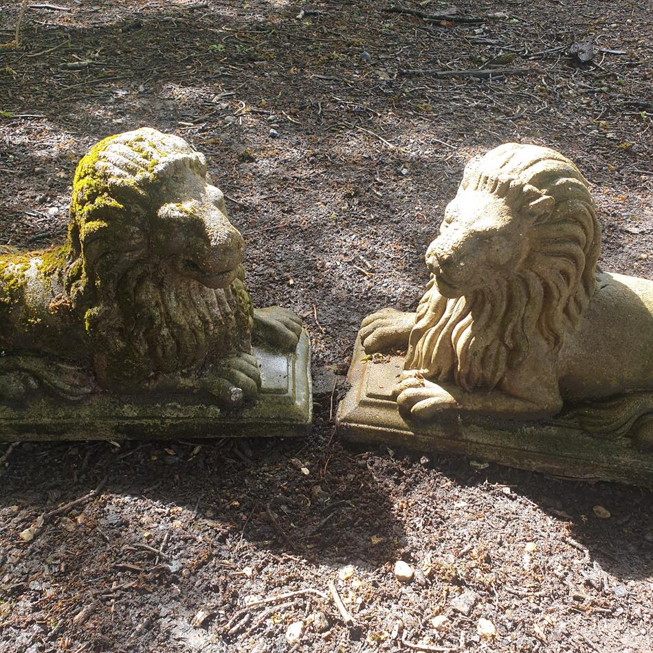 A Pair Of Recumbent Lions