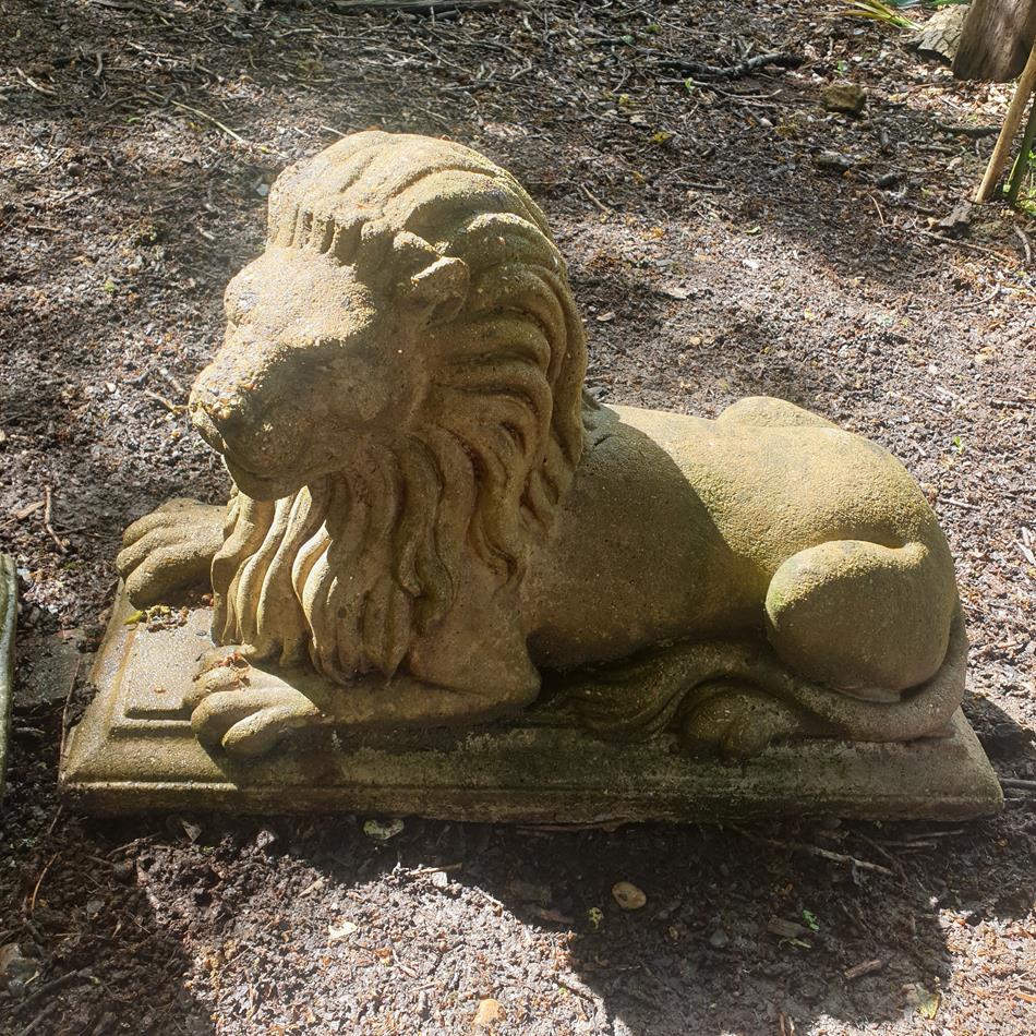 A Pair Of Recumbent Lions