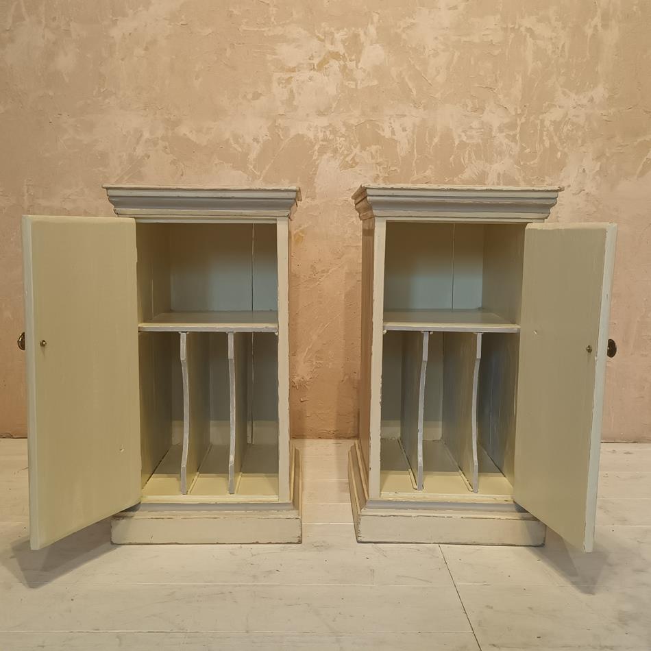 19th Century Bamboo Bedside Cupboards