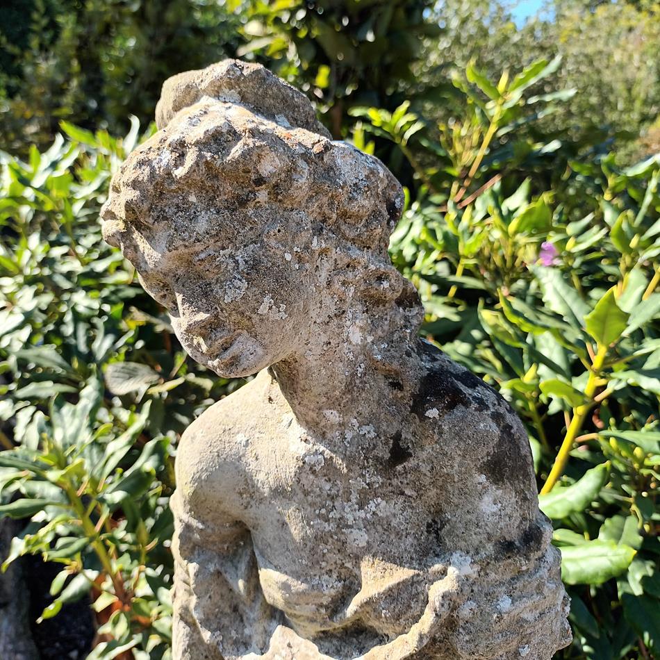 20th Century Statue Of Andromeda Holding A Dove