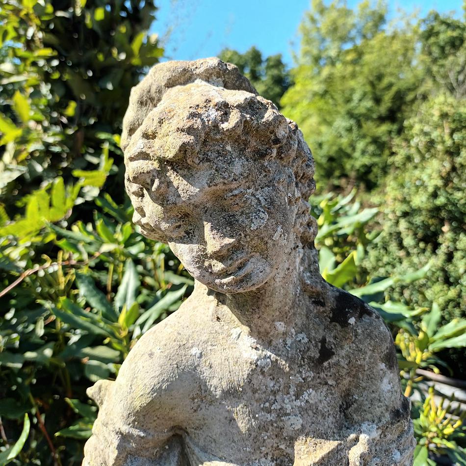 20th Century Statue Of Andromeda Holding A Dove