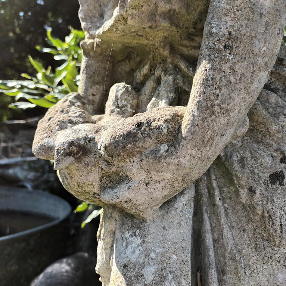 20th Century Statue Of Andromeda Holding A Dove