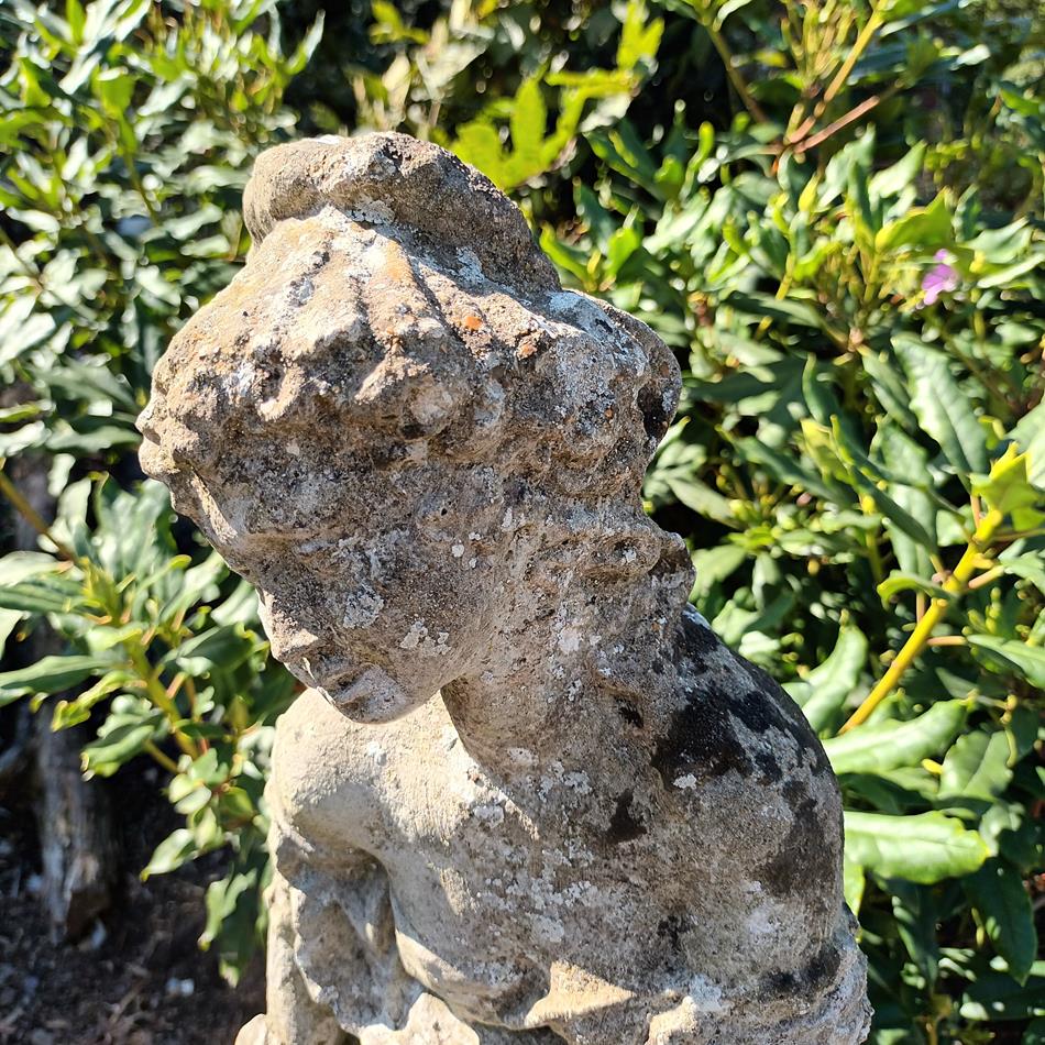 20th Century Statue Of Andromeda Holding A Dove