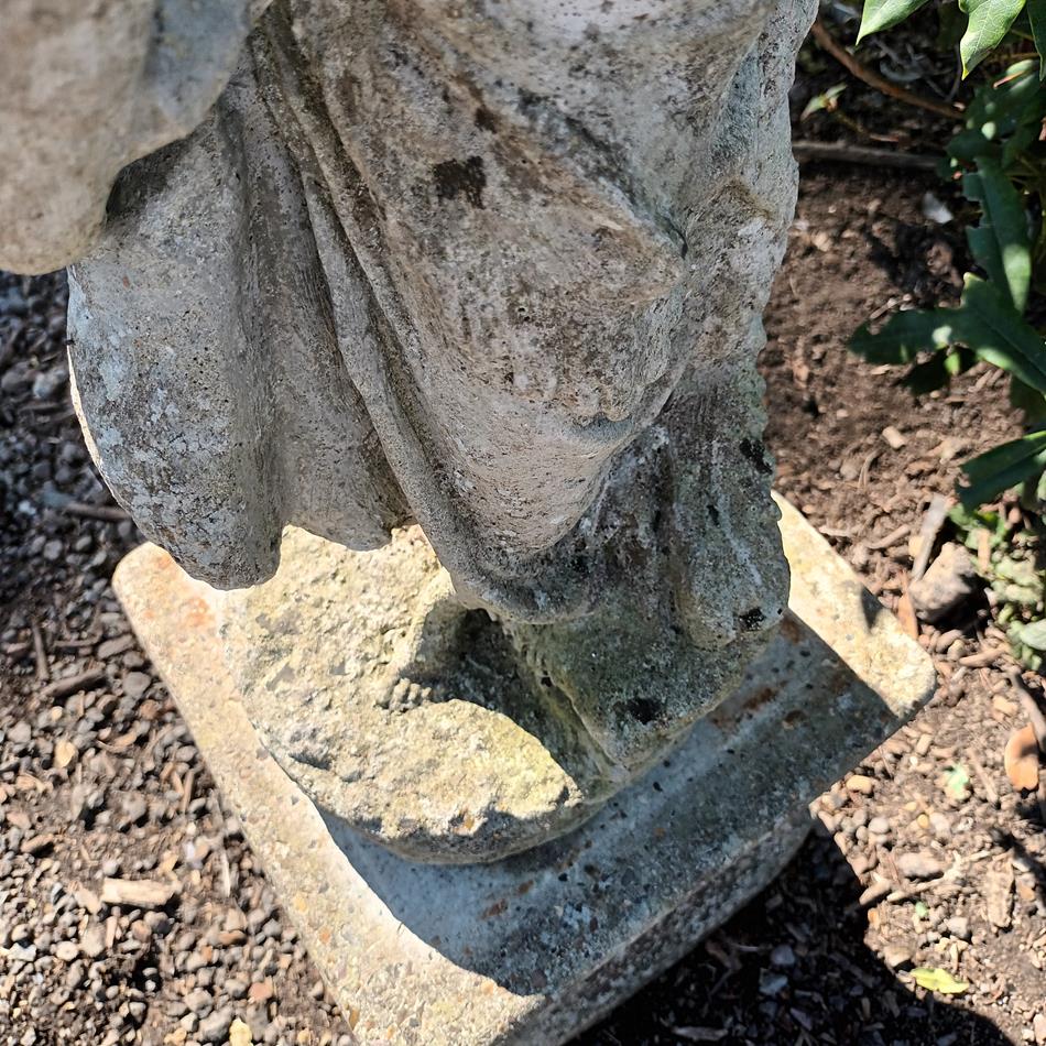 20th Century Statue Of Andromeda Holding A Dove