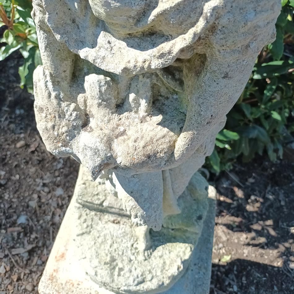 20th Century Statue Of Andromeda Holding A Dove
